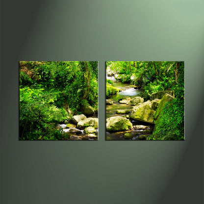 Custom Split Canvas Prints 2 Panel Square Frames