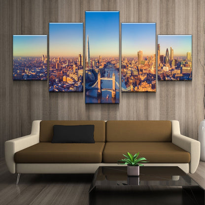 Custom 5 Piece Split Canvas Prints 24x50" 60x125cm (Medium)