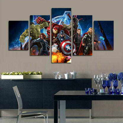 Custom 5 Piece Split Canvas Prints 24x50" 60x125cm (Medium)