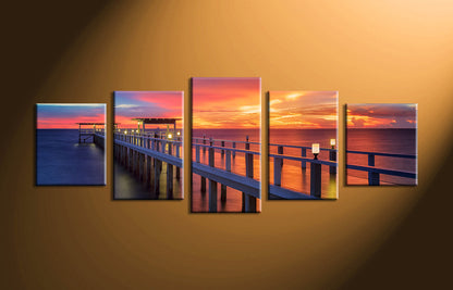 Custom 5 Piece Split Canvas Prints 24x60" 60x150cm(Large)