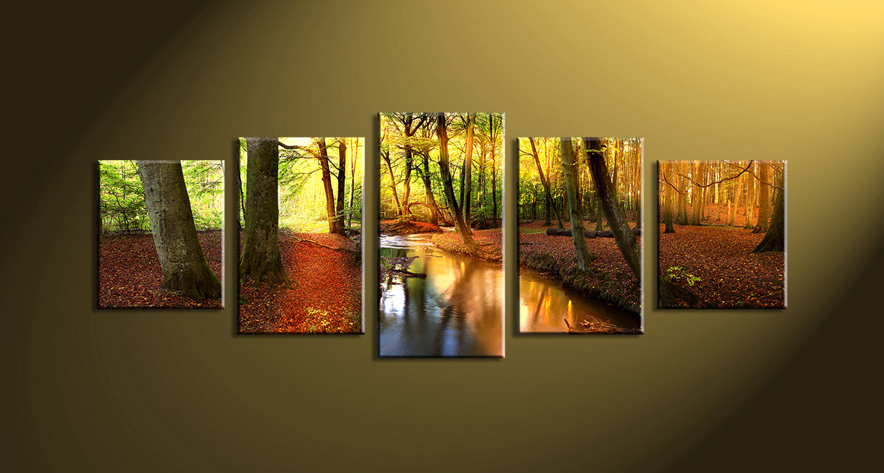 Custom 5 Piece Split Canvas Prints 24x60" 60x150cm(Large)