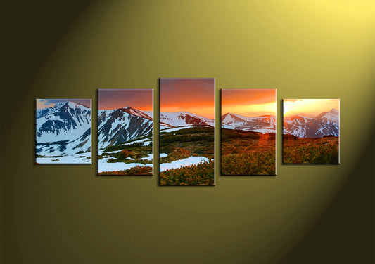 Custom 5 Piece Split Canvas Prints 24x60" 60x150cm(Large)
