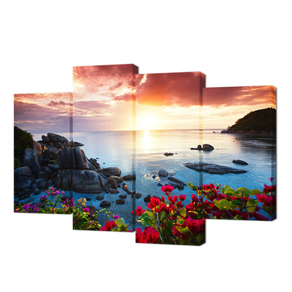 Custom 4 Panel Split Canvas Prints 28x40"(70x100cm)