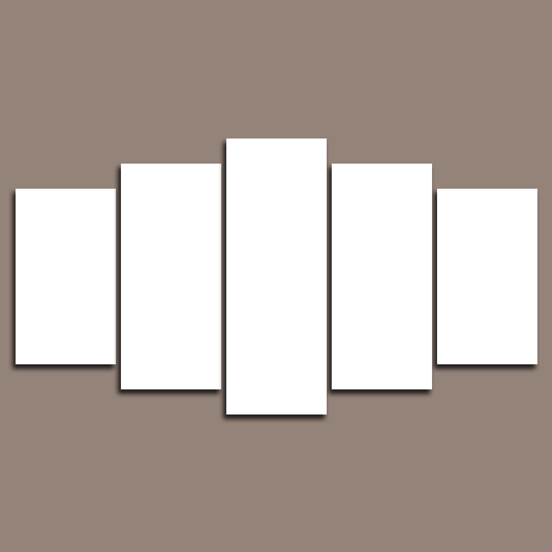 Custom 5 Piece Split Canvas Prints 22x40" 55x100cm(Small)