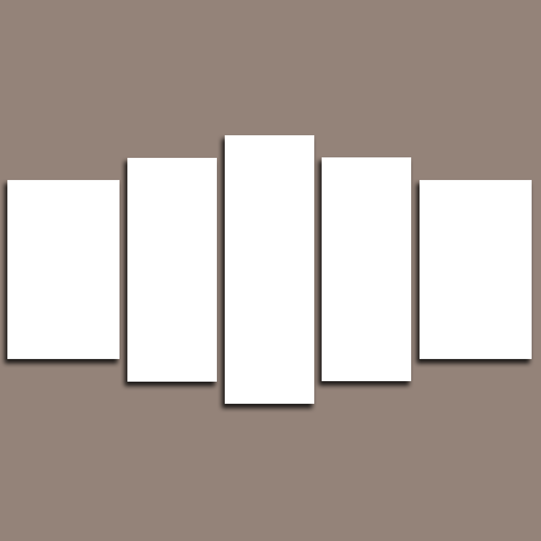 Custom Split Canvas Prints 5 Panel Canvas Art 24x44" 60x110cm(Medium)