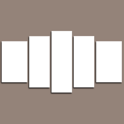 Custom Split Canvas Prints 5 Panel Canvas Art 24x44" 60x110cm(Medium)