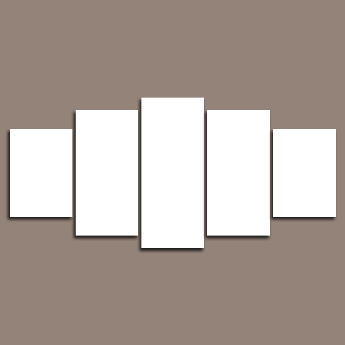 Custom 5 Piece Split Canvas Prints 24x50" 60x125cm (Medium)