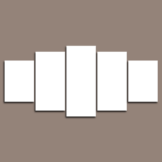 Custom 5 Piece Split Canvas Prints 24x50" 60x125cm (Medium)
