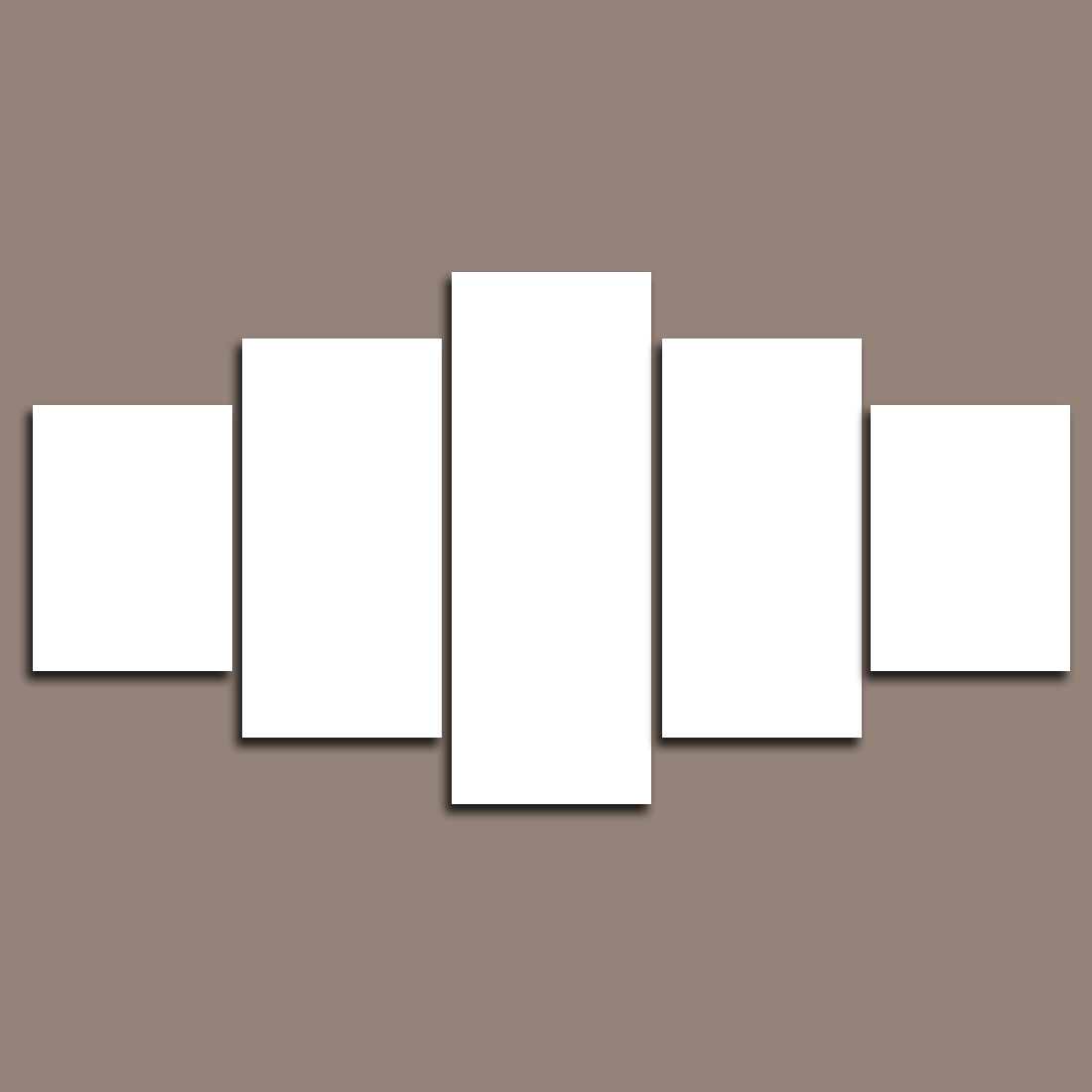 Custom 5 Panel Split Canvas Prints 32x60" 80x150cm (Large)