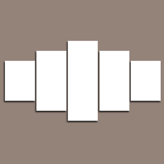 Custom 5 Panel Split Canvas Prints 32x60" 80x150cm (Large)