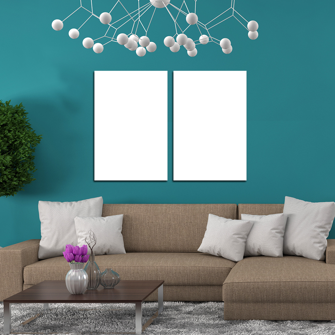 Custom 2 Split Piece Canvas Prints