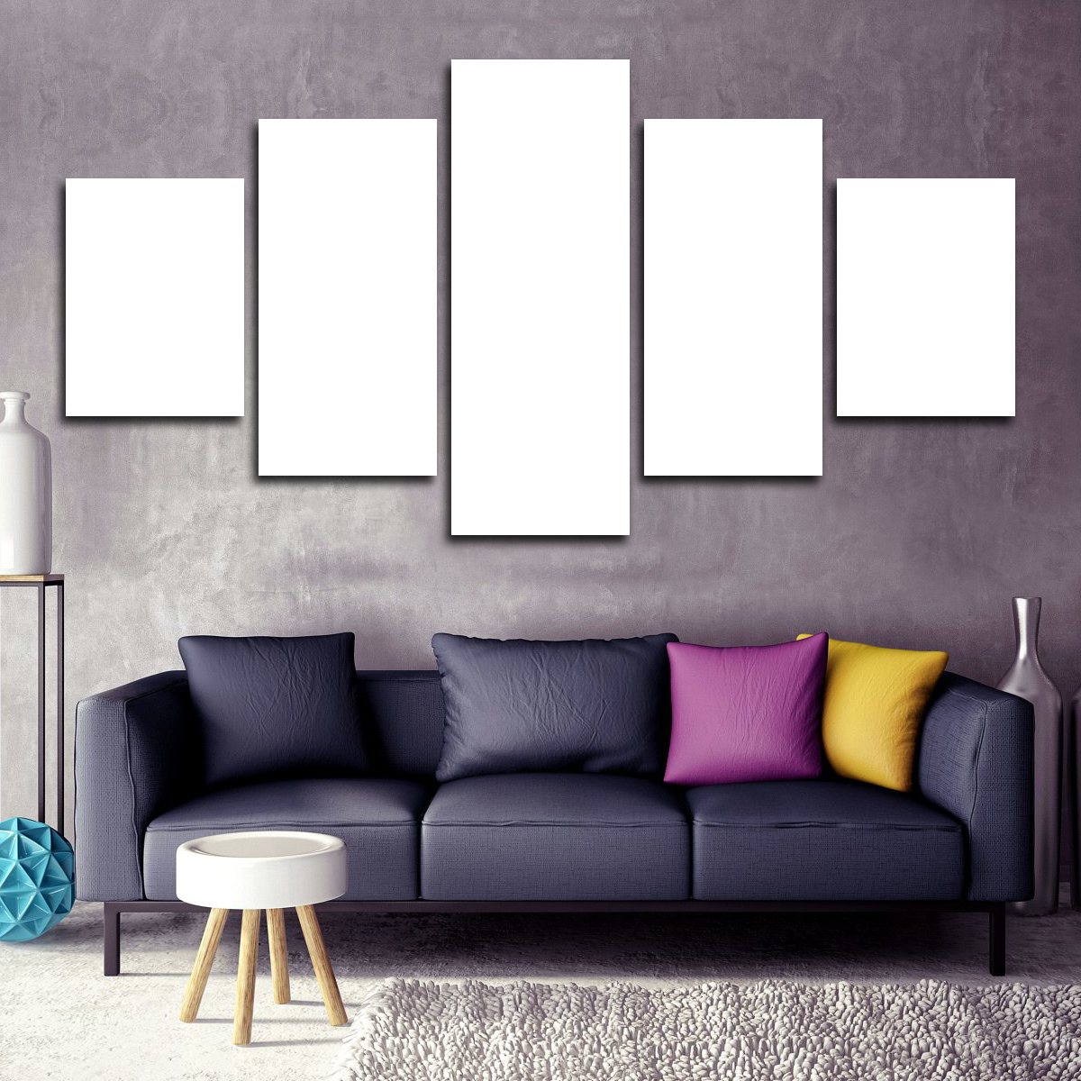 Custom 5 Panels Split Canvas Prints